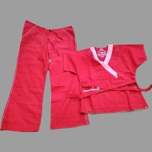 Red and pink Nursing scrub (XS)